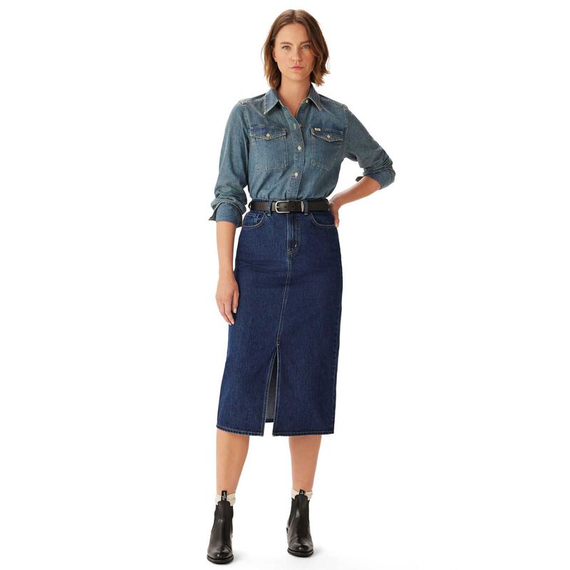 R.M. Williams Temma Denim Maxi Skirt image number 3